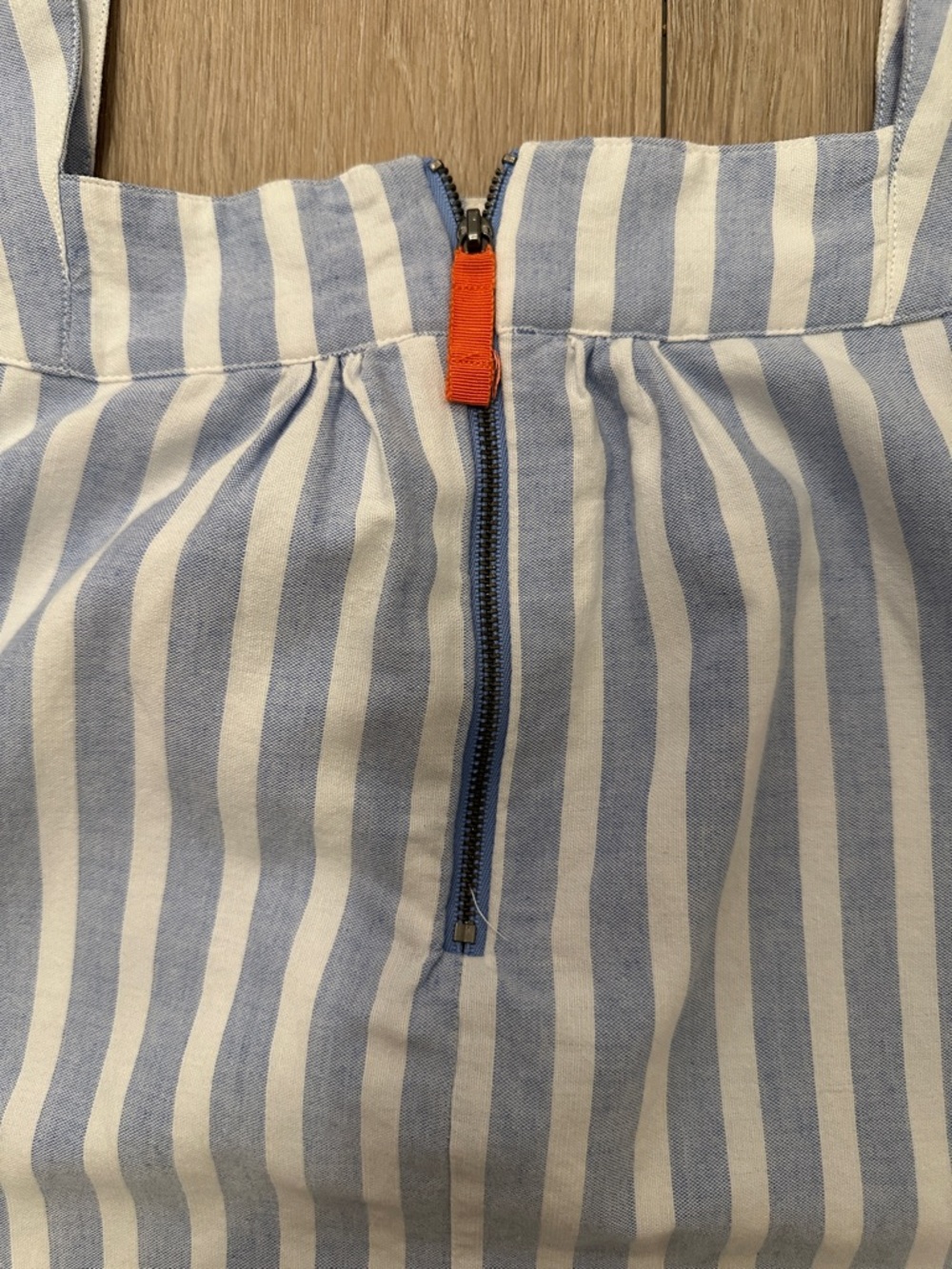 Joules Blue & White Striped Apron Dress | Coastal Summer Midi - Picture 3 of 5
